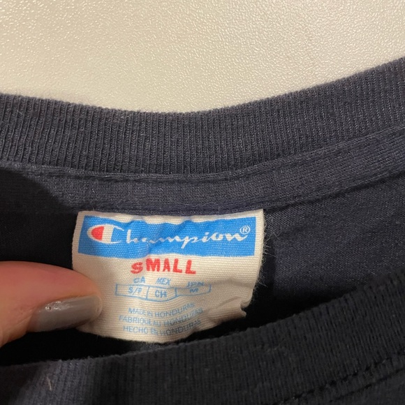 Champion Logo T-Shirt Small Navy - Picture 5 of 5
